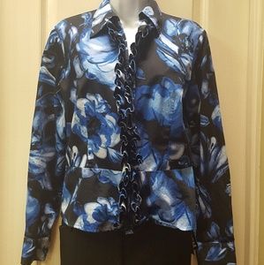 EUC JONES NEW YORK Signature Ruffle Blouse